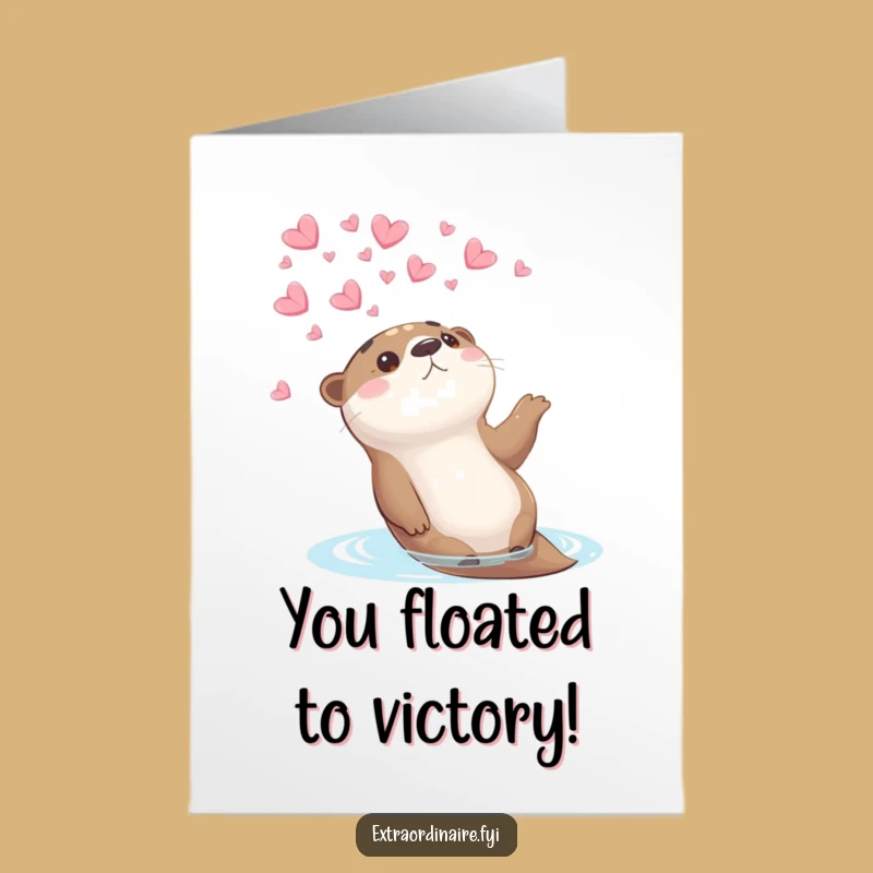 Free Printable Otter Congrats Card - Petal Shower Celebration