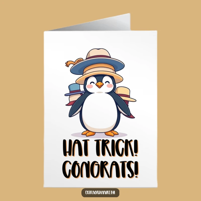Free Printable Penguin Hat Congrats Card - Fun Downloadable