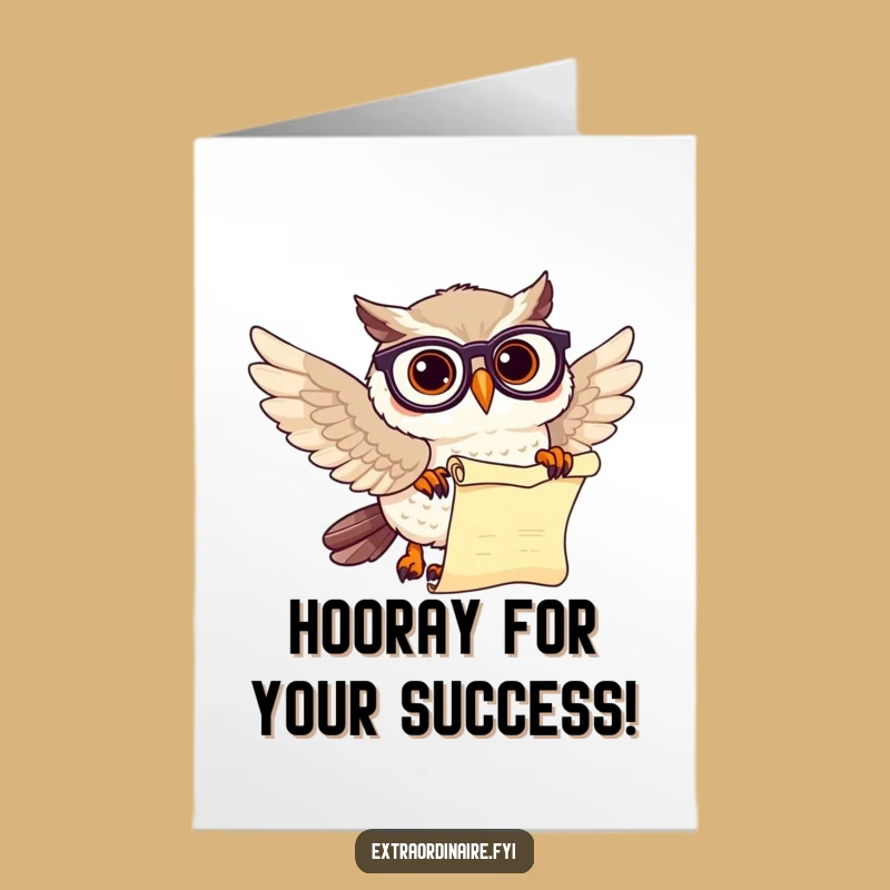 Free Printable Owl Congrats Card - Smart & Funny Downloadable Achievement Gift