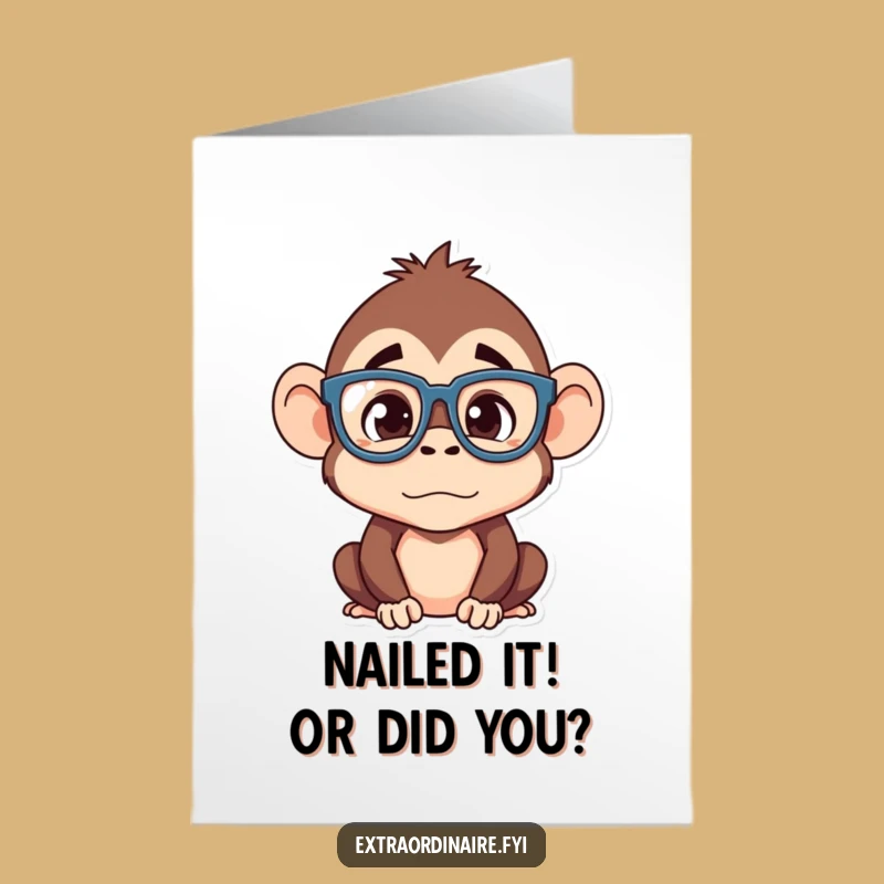 Free Printable Congrats Card: Silly Monkey Mix-up, Funny Downloadable Gift