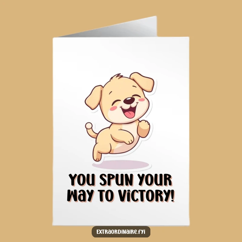 Playful Puppy Free Printable Congrats Card - Victory Lap Downloadable Gift