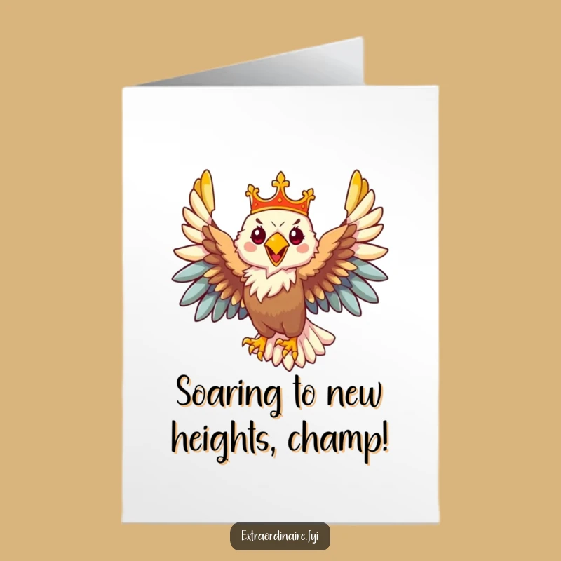 Free Printable Eagle Congrats Card: Royal Soar for a Victorious Downloadable Gift
