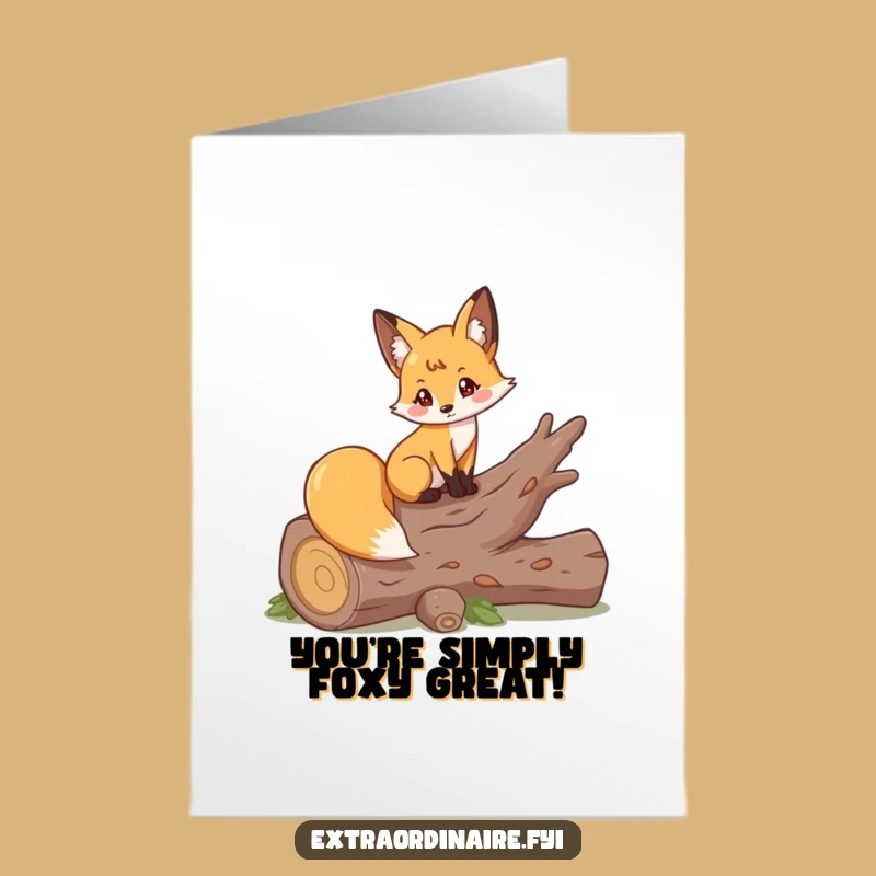 Free Printable Fox Congrats Card: Funny Elegant Woodland Achievement Downloadable