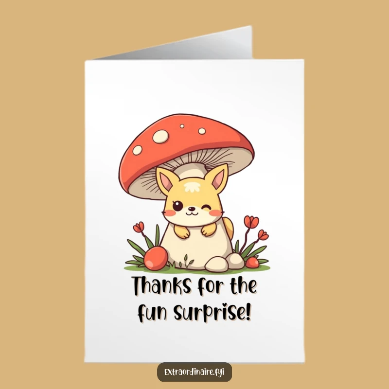 Free Printable Mischievous Animal Thank You Card: Cheeky Downloadable for Gratitude