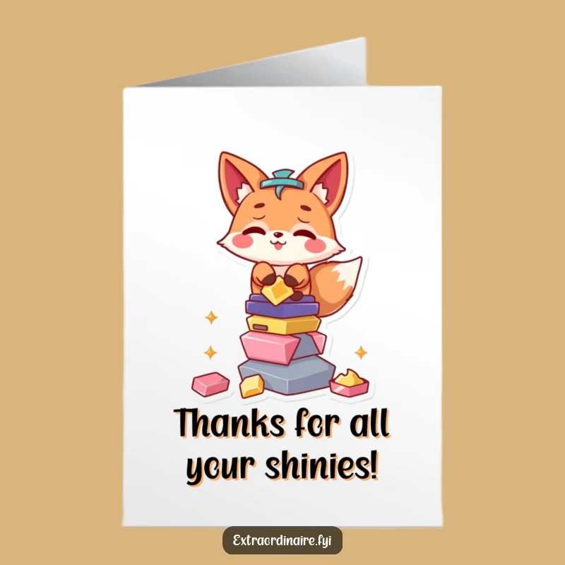 Free Printable Thank You Card: Fox's Shiny Thanks - Humorous Downloadable!