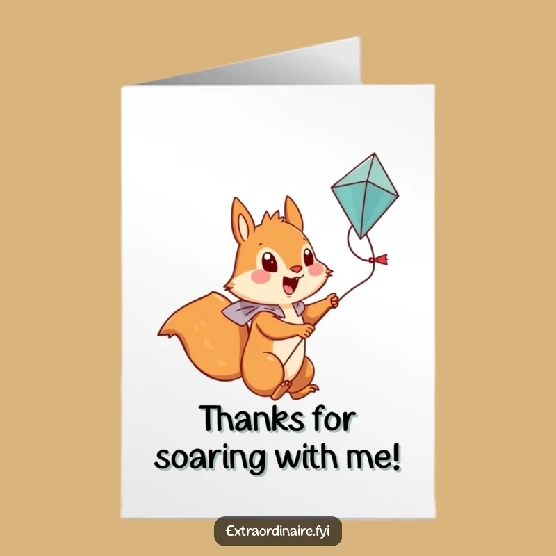 Free Printable Thank You Card: Squirrel's High-Flying Thanks - Funny Downloadable!