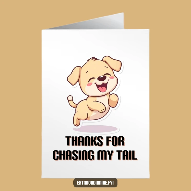 Playful Puppy Free Printable Thank You Card - Grateful Spin Downloadable Gift
