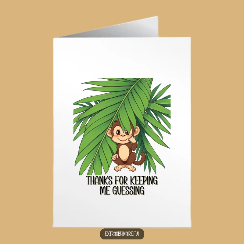 Free Printable Thank You Card: Monkey Says Thanks - Funny Downloadable Gift!