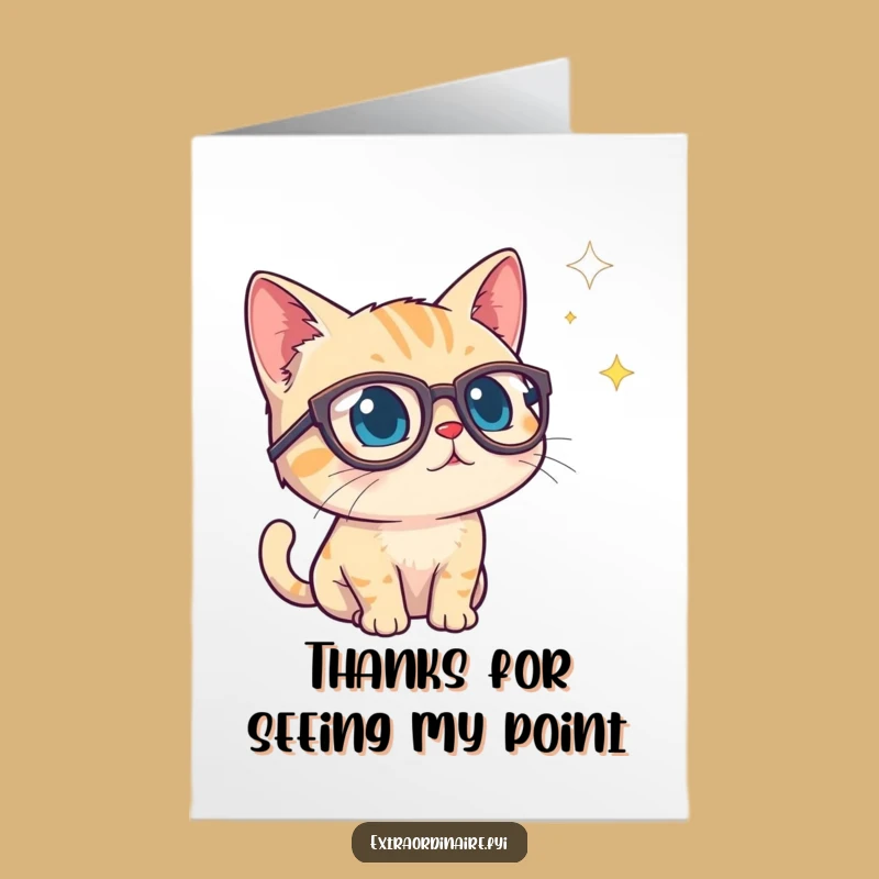 Printable Thank You Starry Cat Card - Free Curious Downloadable Gift!