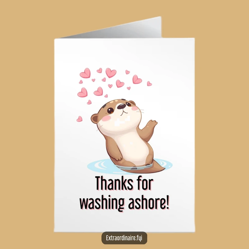 Free Printable Otter Thank You Card - Grateful Petal Shower
