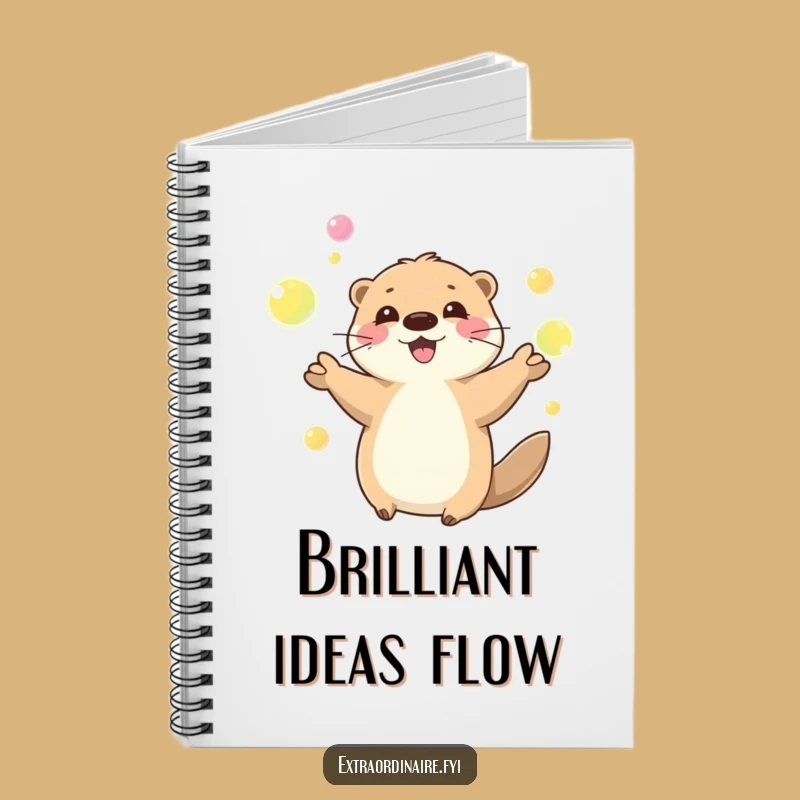 Funny Otter Juggling Notebook - Jot Down Ideas with Playful Energy