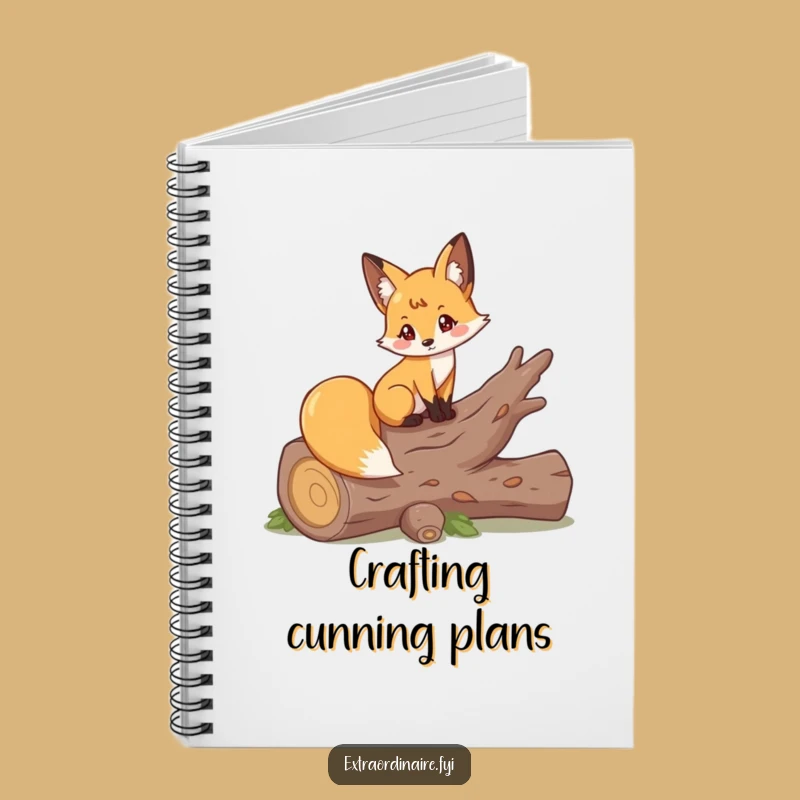 Funny Fox Log Pose Notebook: Jot Down Ideas, Creative Funny Gift!