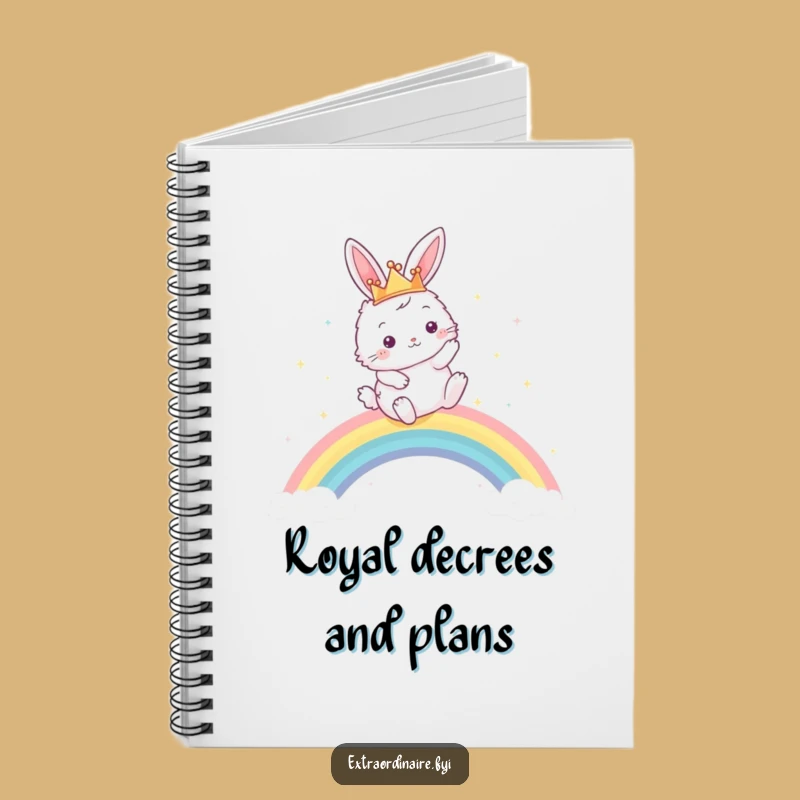 Funny Bunny Crown Notebook: Write with Royal Flair, Perfect Funny Gift