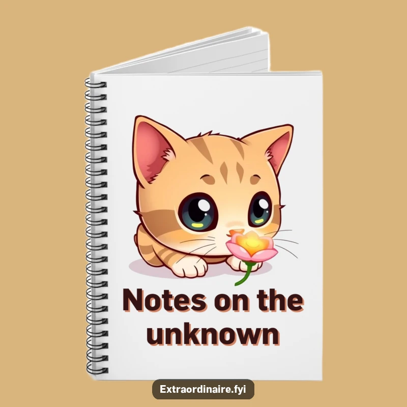 Funny Cat Notebook: Curious Observations, Glowing Flower Pages, Perfect Funny Gift