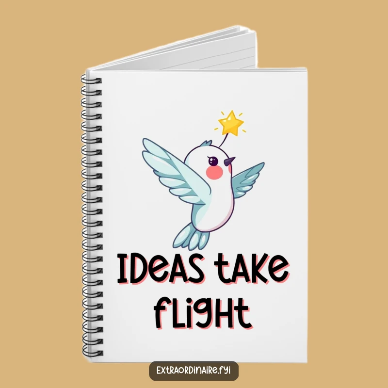 Funny Hummingbird Star Notebook - Jot Down Ideas with Celestial Wonder
