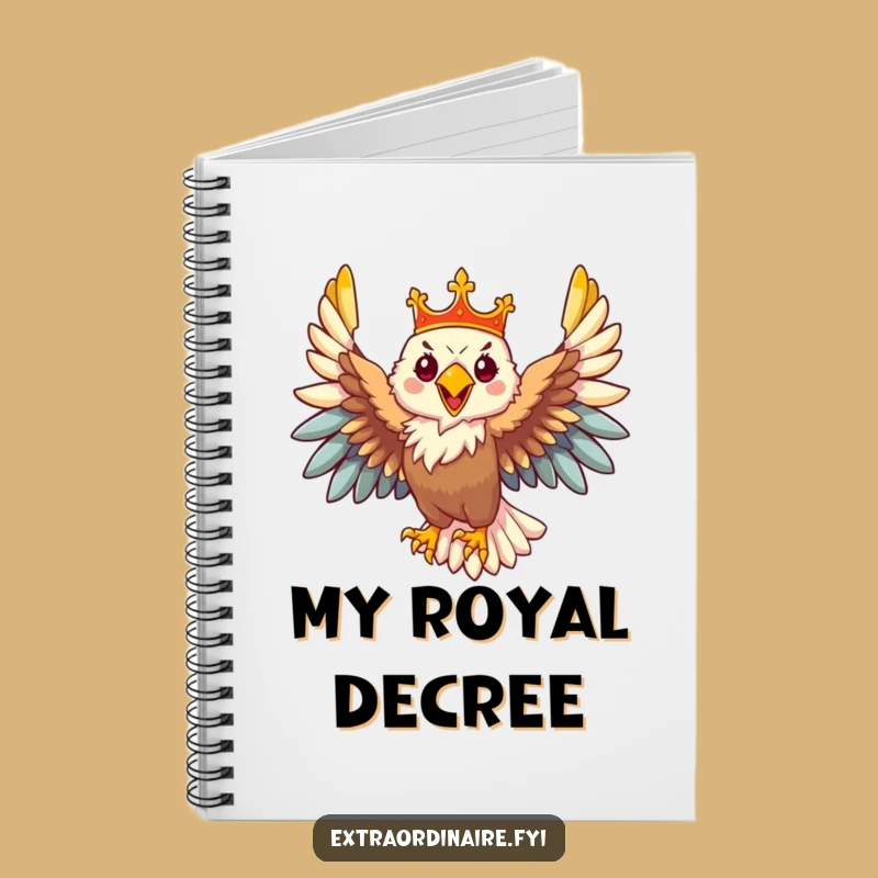 Funny Majestic Eagle Crown Notebook: Soar with Regal Ideas