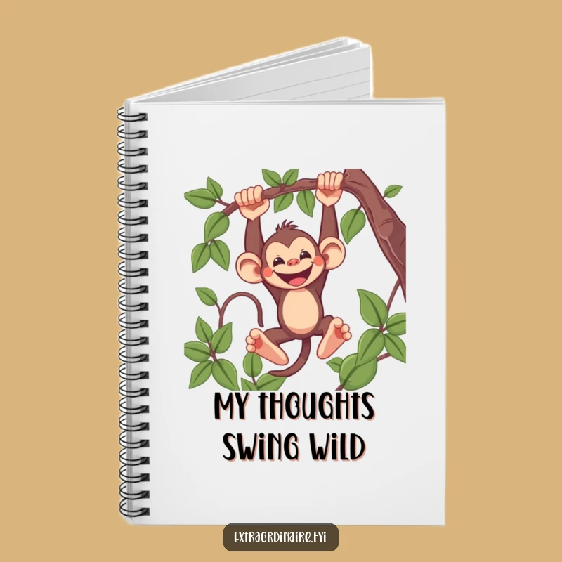 Funny Monkey Notebook: Hilarious Swinging Primate Journal, Perfect Funny Gift for Notes