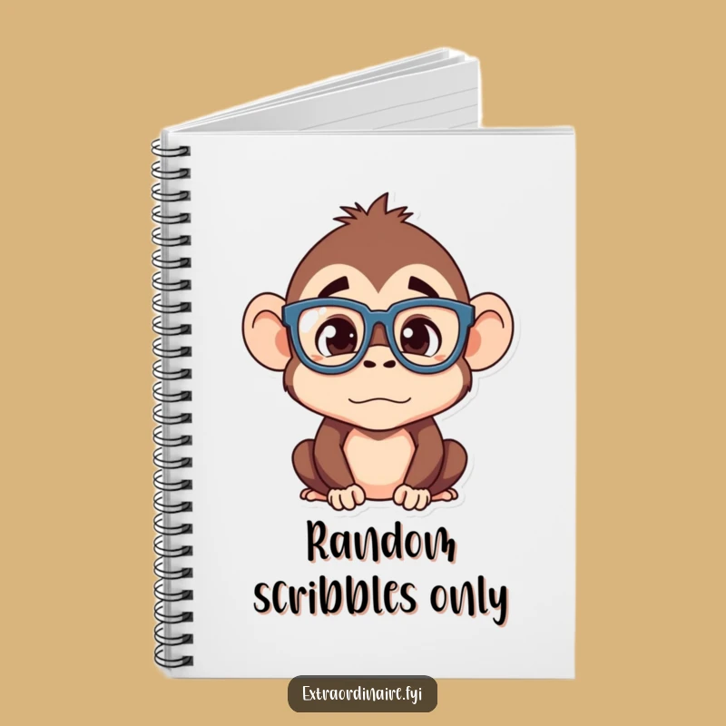 Funny Monkey Notebook: Jot Down Your Confused Thoughts