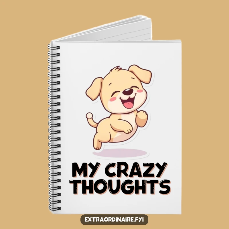 Funny Puppy Giggling Notebook - Jot Down Your Playful Thoughts