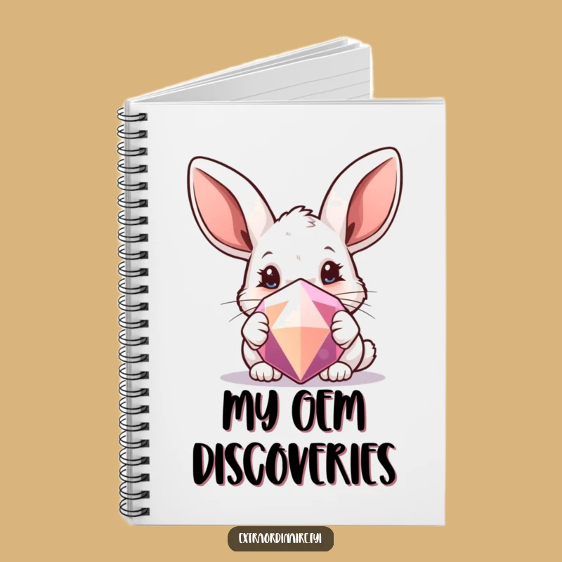 Funny Rabbit Gem Notebook: Jot Down Curious Thoughts, Great Gift