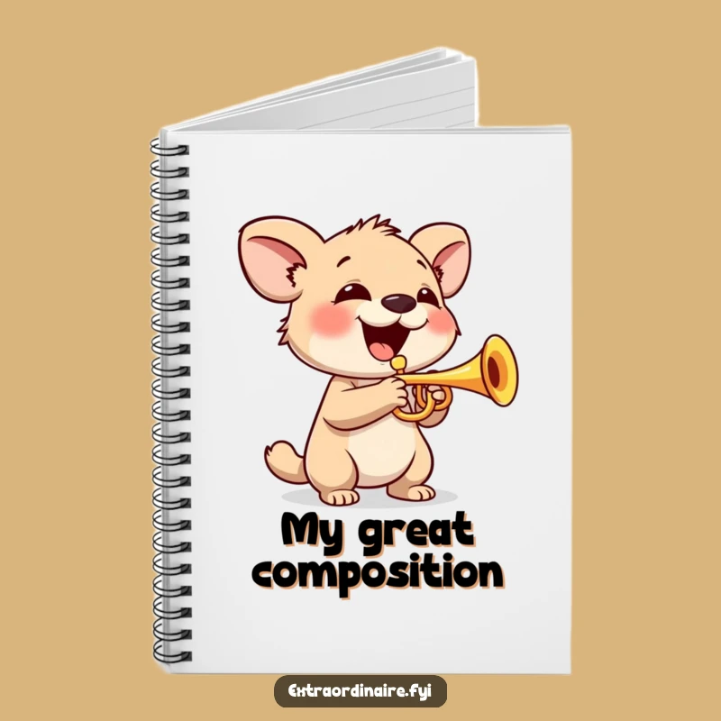 Funny Trumpet Animal Notebook: Jot Down Melodies Funny Gift