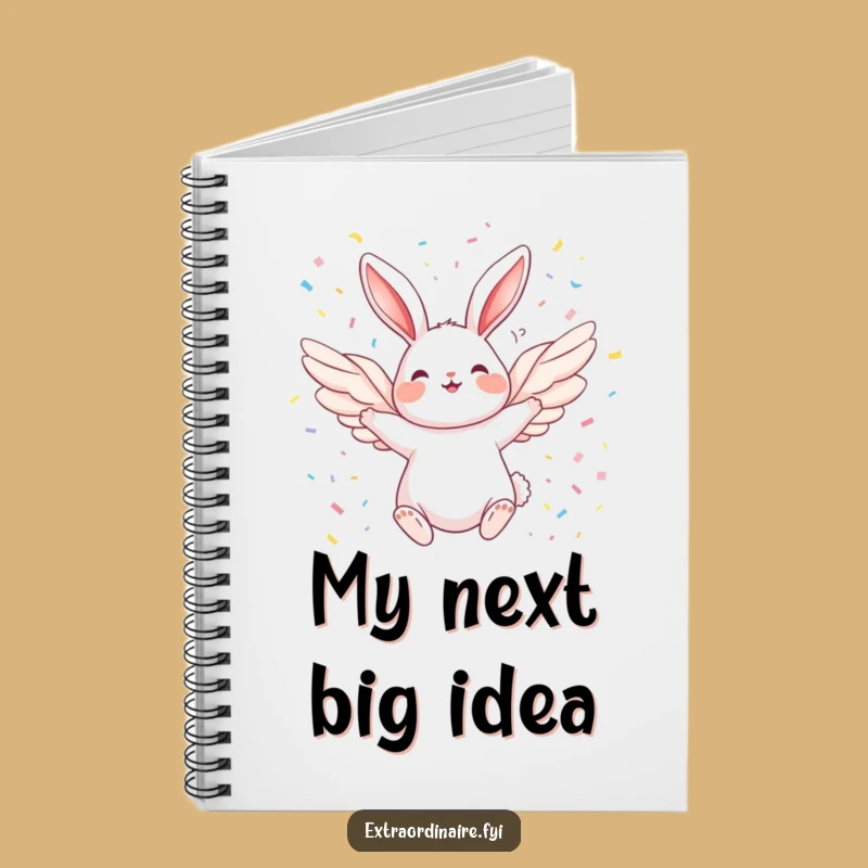 Funny Winged Rabbit Notebook: Jot Down Joyful Thoughts with Angelic Flair