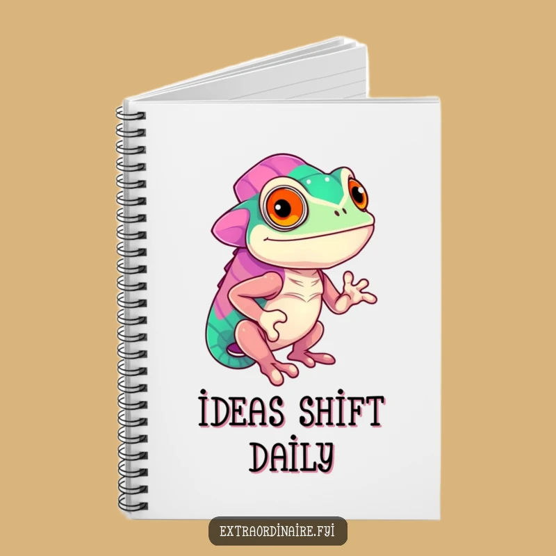 Funny Chameleon Color Notebook - Jot Down Ideas with Vibrant Expression