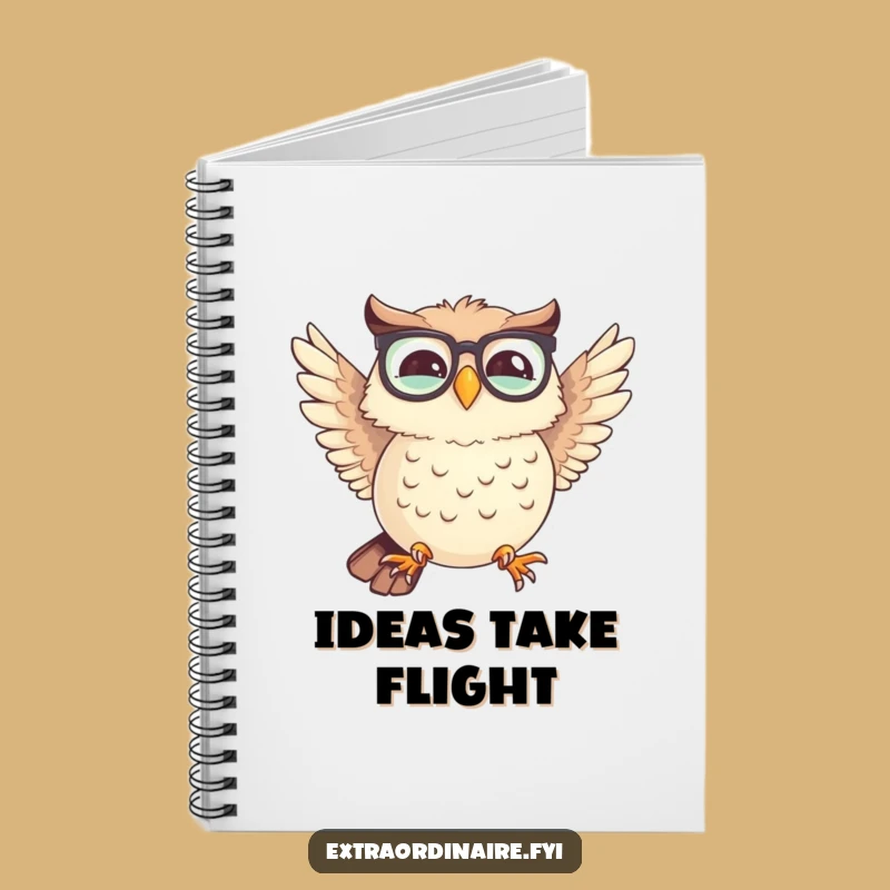 Funny Owl Spectacles Notebook: Jot Down Ideas with Hilarious Bird Art