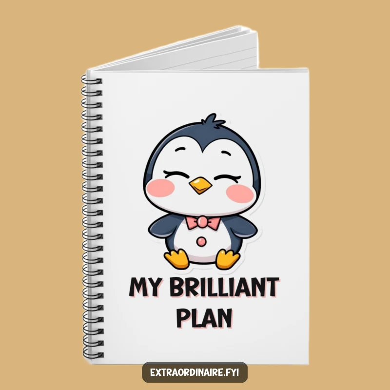 Funny Dapper Penguin Wink Notebook: Confident Ideas for Your Thoughts