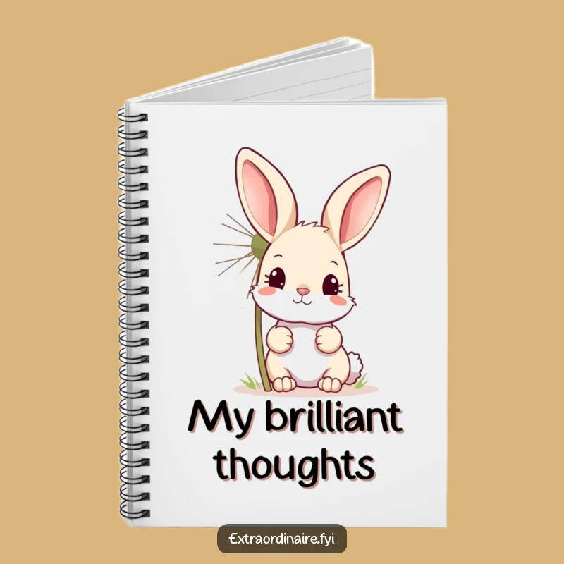 Funny Bunny Dandelion Notebook: Jot Down Ideas with Whimsical Nature Art