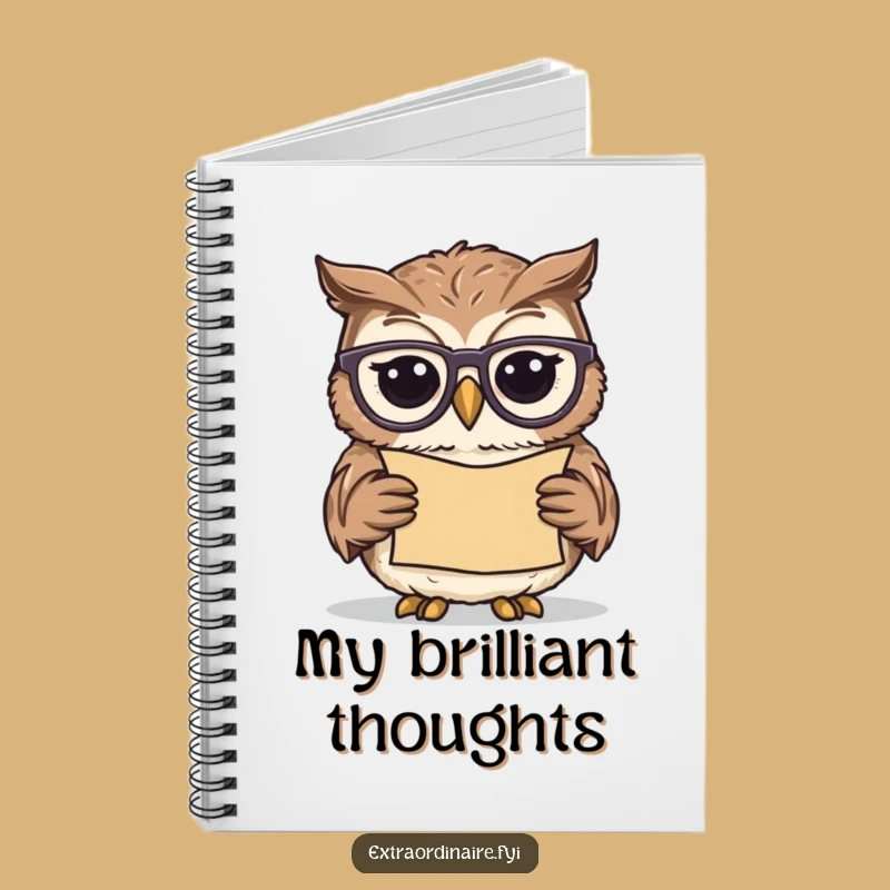 Funny Owl Scholar Notebook: Jot Down Wise Thoughts with This Hilarious Journal