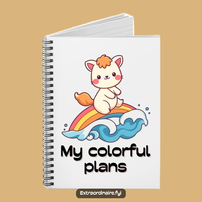 Funny Rainbow Animal Notebook - Cheerful Journal for Bright Ideas
