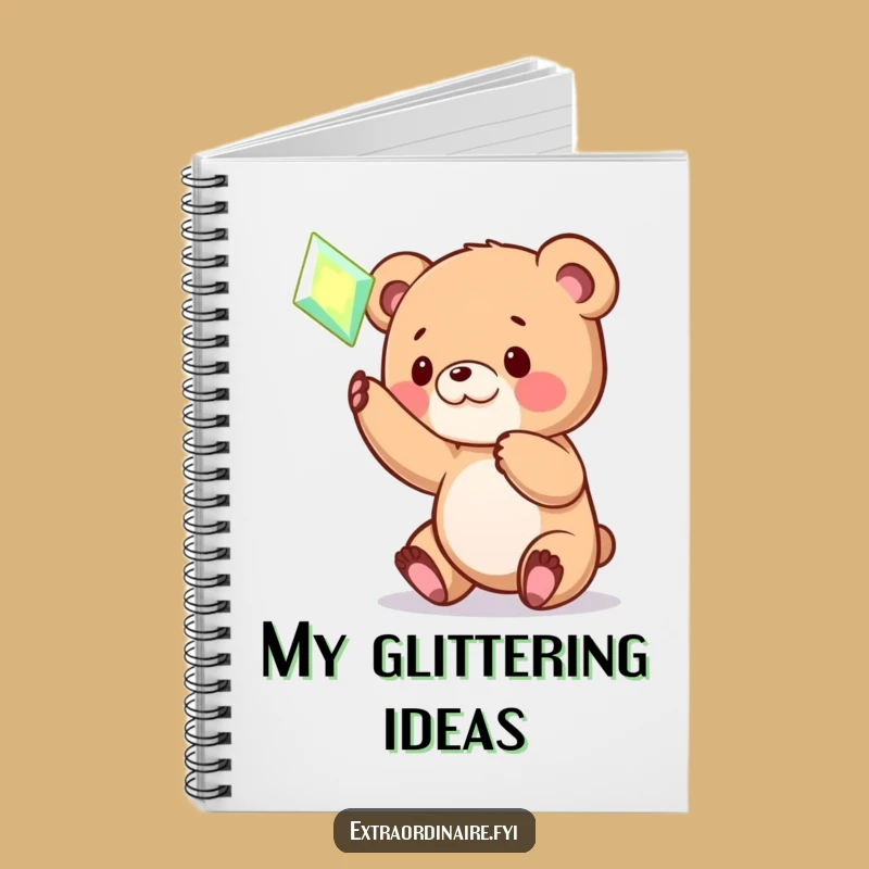 Funny Bear Cub Gem Notebook: Jot Down Treasures with Playful Flair