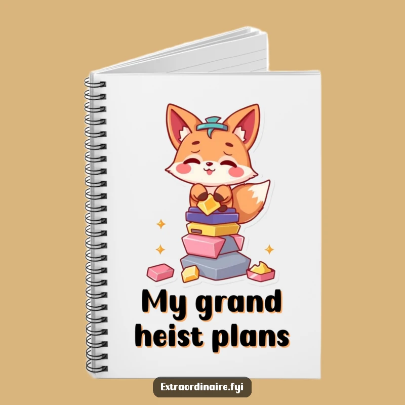 Funny Fox Notebook: Jot Down Shiny Ideas - A Hilarious Gift for Writers
