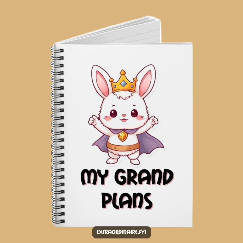 Funny Bunny Hero Notebook - Plan Your Adventures with Royal Style