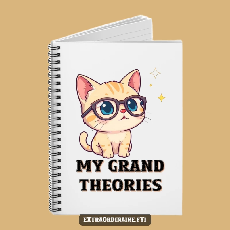 Curious Cat Stargazer Notebook: Jot Down Your Cosmic Thoughts, Clever Funny Gift