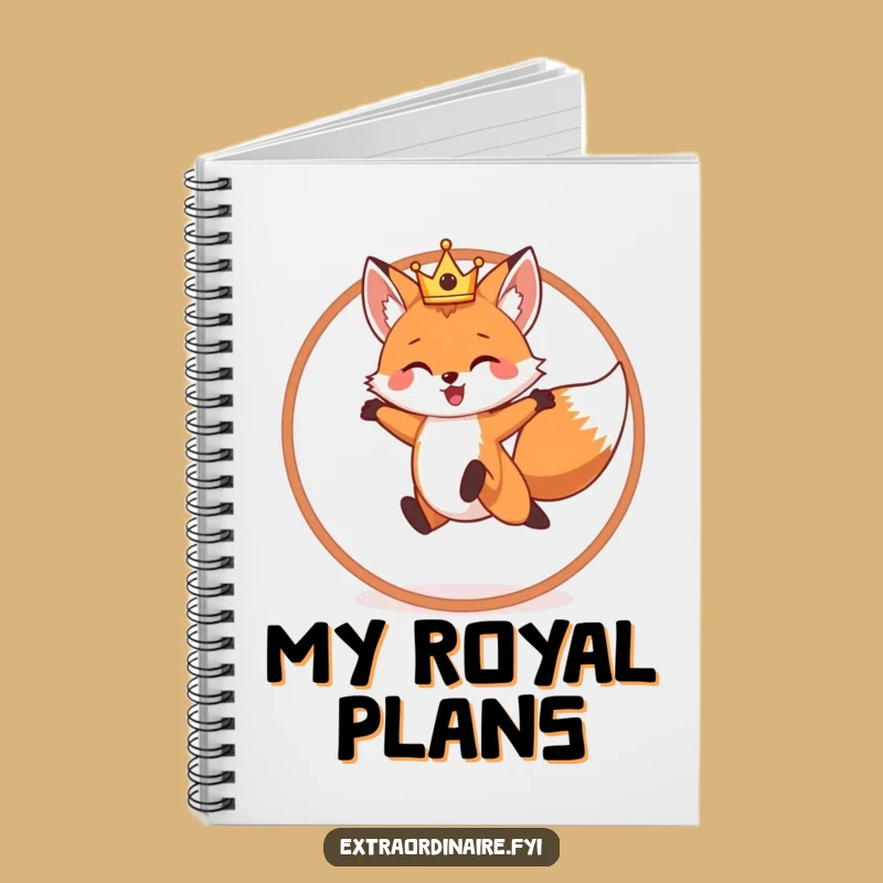 Funny Fox King Notebook: Jot Down Royal Ideas, Great Gift