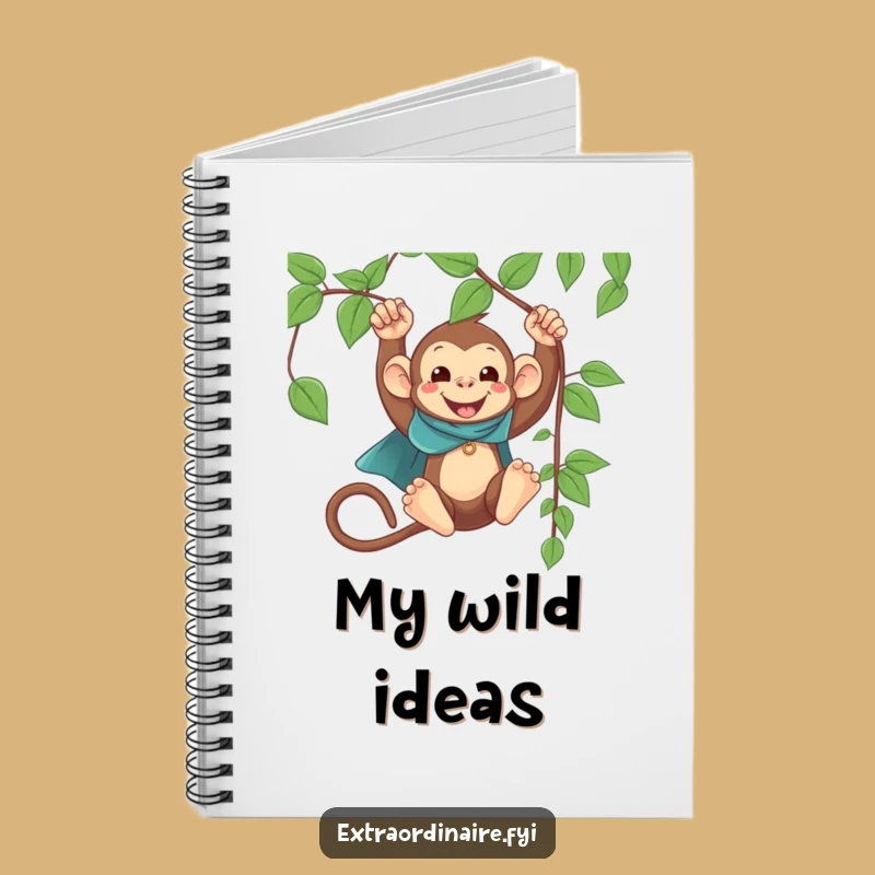 Funny Monkey Cape Swinging Notebook: Jot Down Ideas with Heroic Fun