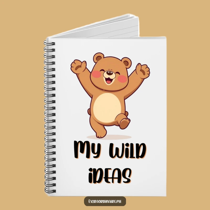 Funny Dancing Bear Notebook - Cartwheel Journal for Energetic Ideas Gift