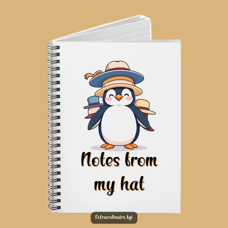 Funny Penguin Hat Stack Notebook: Jot Down Ideas with Silly Fun