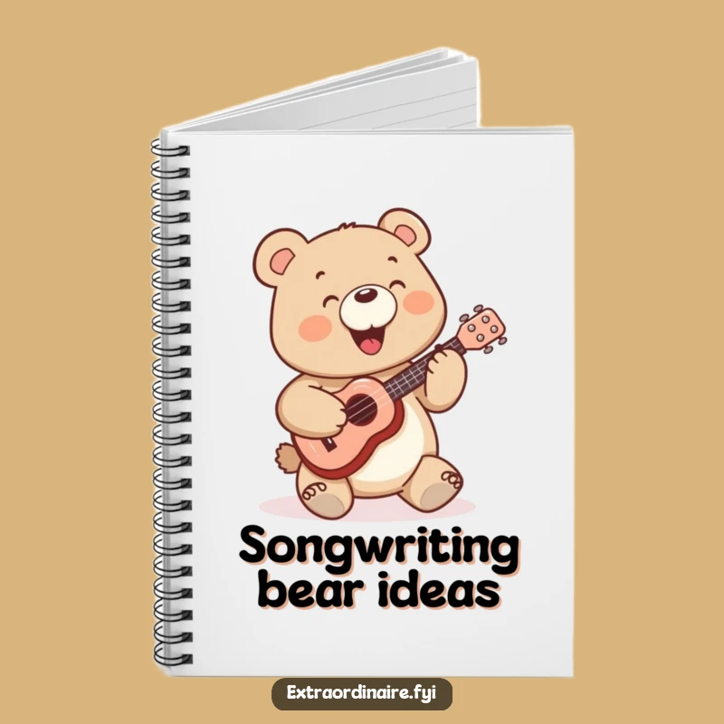 Funny Bear Notebook: Compose Happy Tunes - A Hilarious Gift for Songwriters
