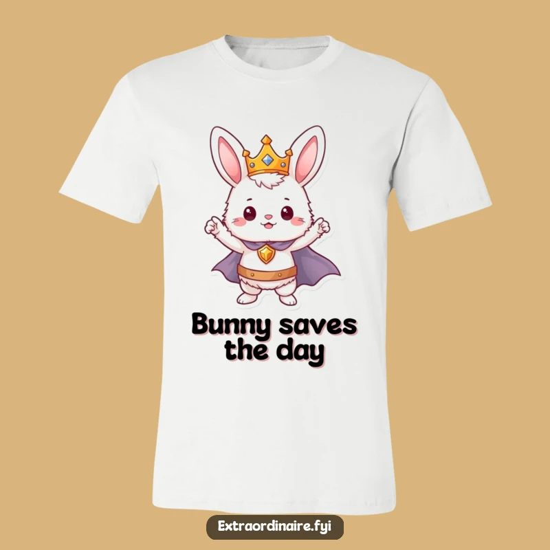 Funny Bunny Hero T-Shirt - Wear Your Inner Royalty and Bravery