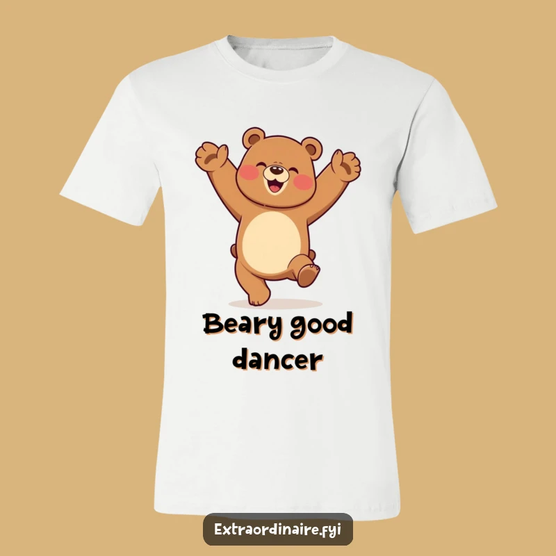 Funny Dancing Bear T-Shirt - Elated Cartwheel Graphic Shirt Gift