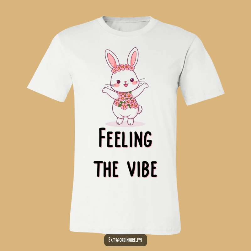Funny Dancing Rabbit Garland T-Shirt - Embrace the Joyful Vibes