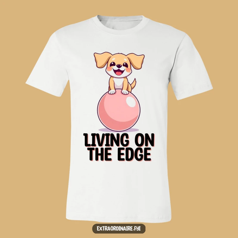 Funny Dog Balance T-Shirt: Floppy Ears, Bouncy Joy, Hilarious Graphic Tee