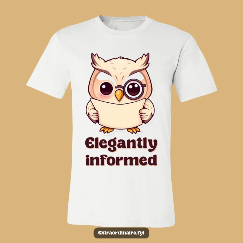 Funny Owl Monocle T-Shirt: Wear Your Wit with This Hilarious Apparel