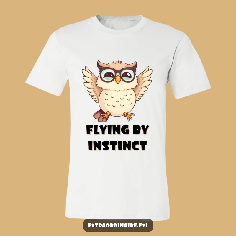 Funny Owl Spectacles T-Shirt: Hilarious Flying Folly Tee