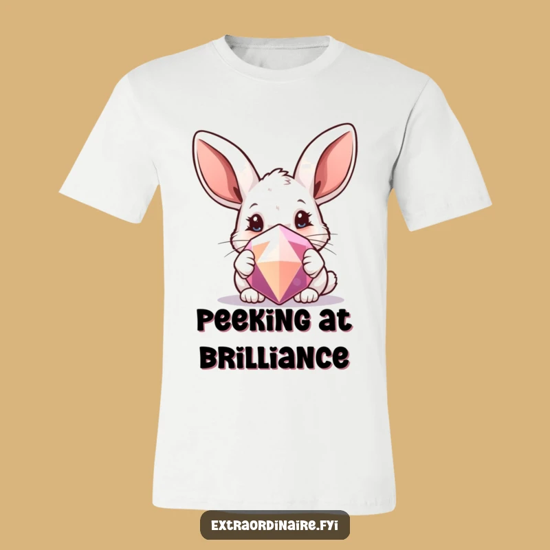 Funny Rabbit Gem T-Shirt: Curious Critter, Great Funny Gift