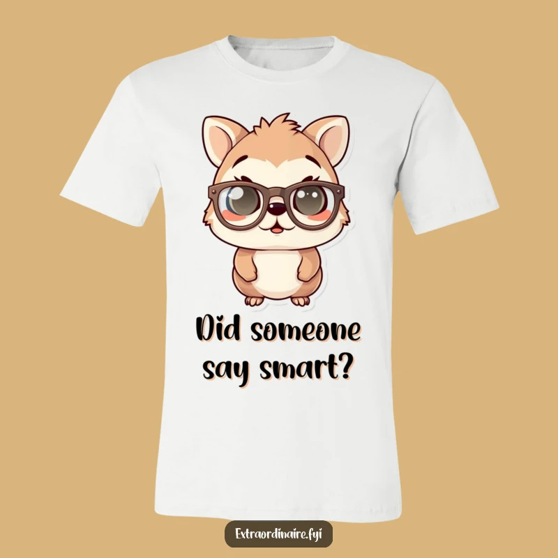 Funny Startled Animal Spectacles T-Shirt - Quirky Character Tee for Laughs