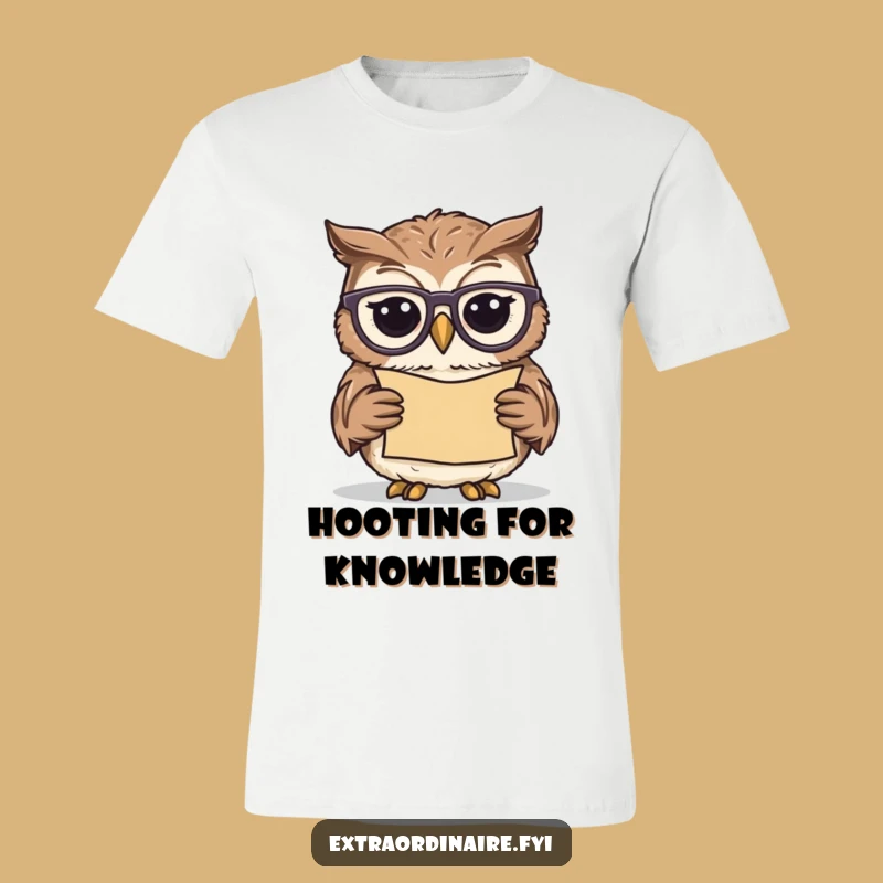 Funny Owl Scholar T-Shirt: Hilarious Gift for the Wise & Whimsical Reader